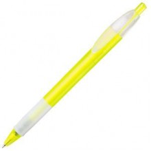 X-1 FROST GRIP, ручка шариковая, фростированный желтый/белый, пластик